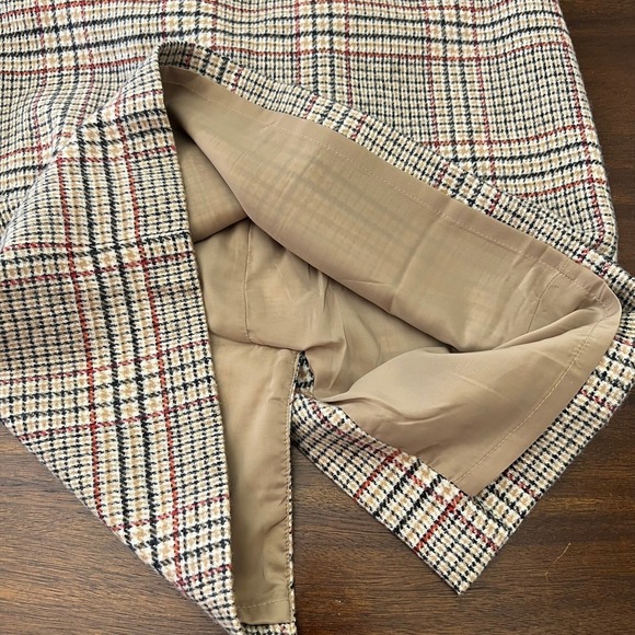Talbots Houndstooth Plaid Pencil Skirt Size 6 Academia Ivy Preppy Old Money - Picture 5 of 9